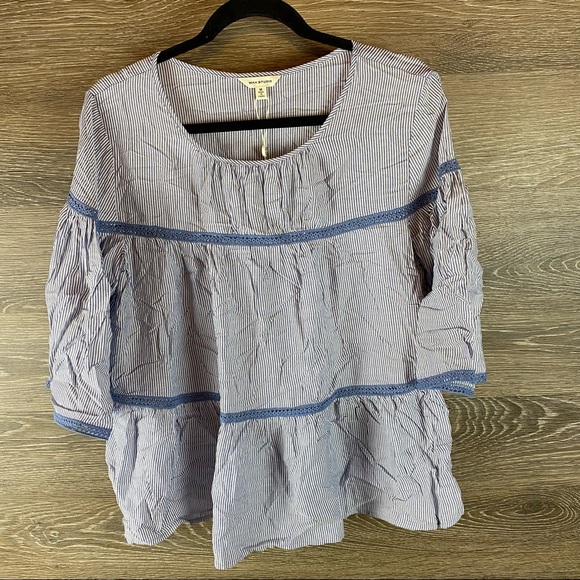 Max Studio Striped Blouse NWT - Picture 1 of 6